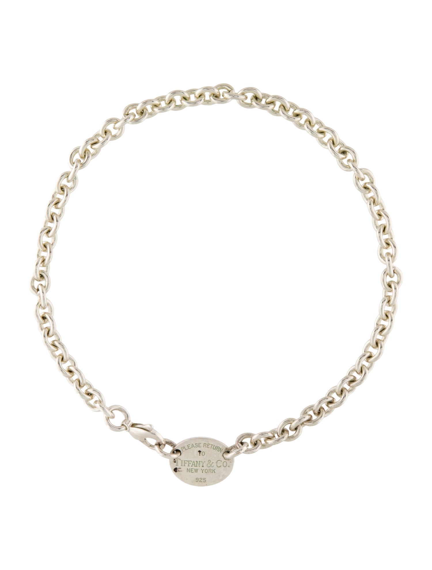 Tiffany & Co. Oval Tag Link Necklace