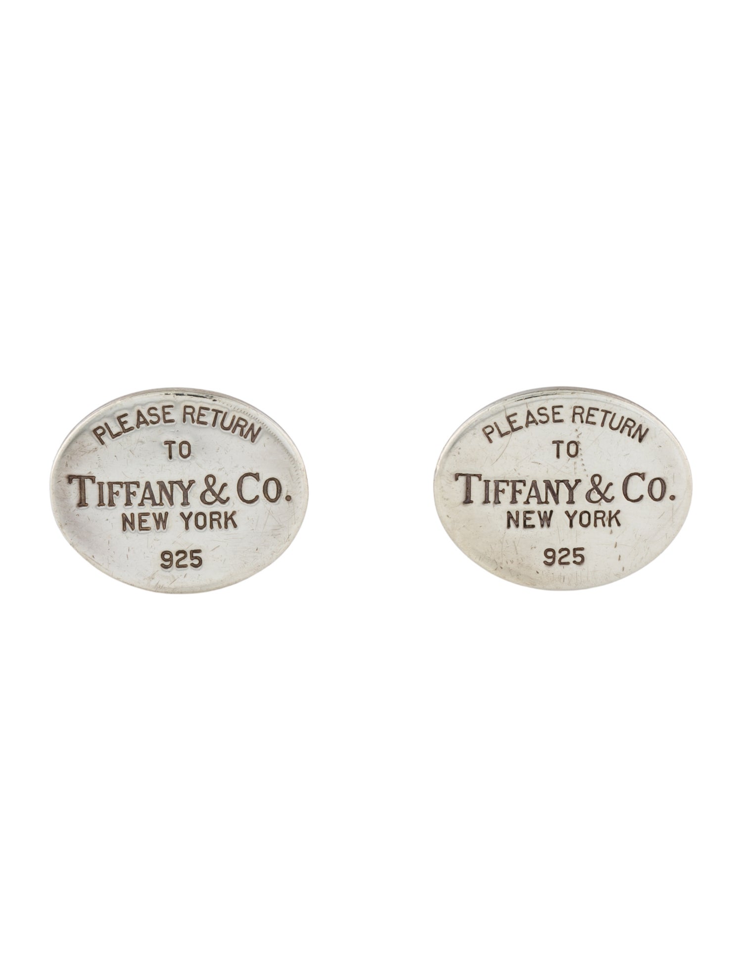 Tiffany & Co. Oval Tag Cufflinks