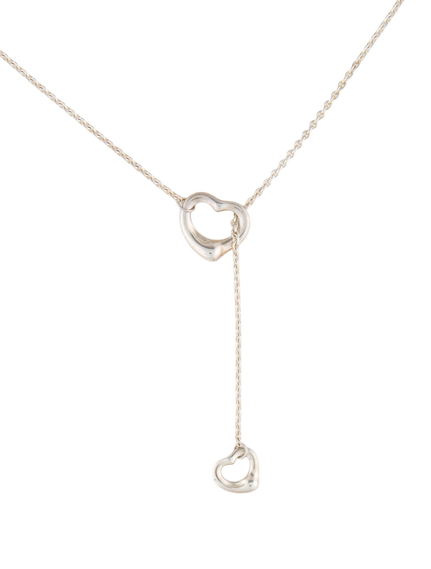Tiffany & Co. Open Heart Lavalier Necklace