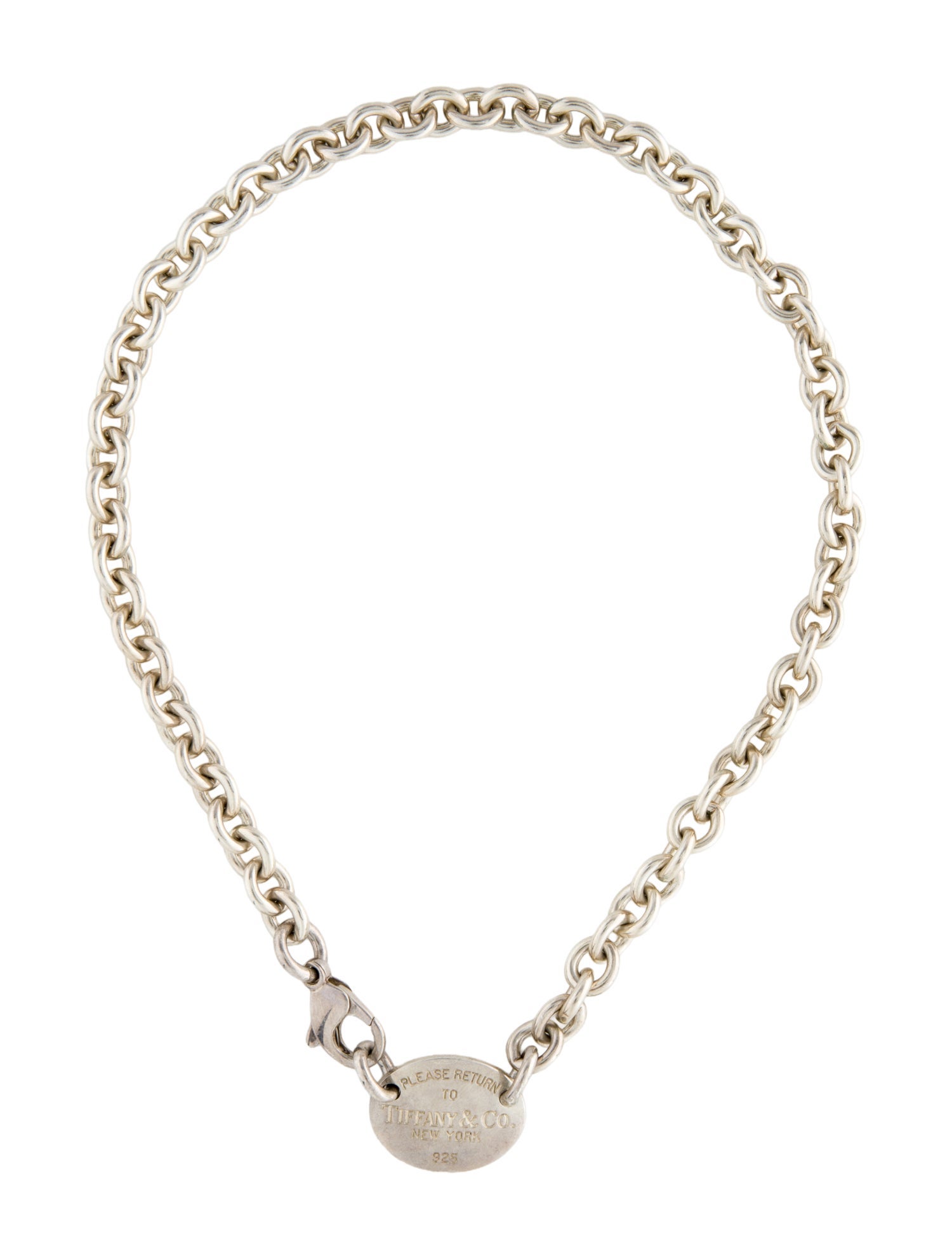 Tiffany & Co. Oval Tag Link Necklace