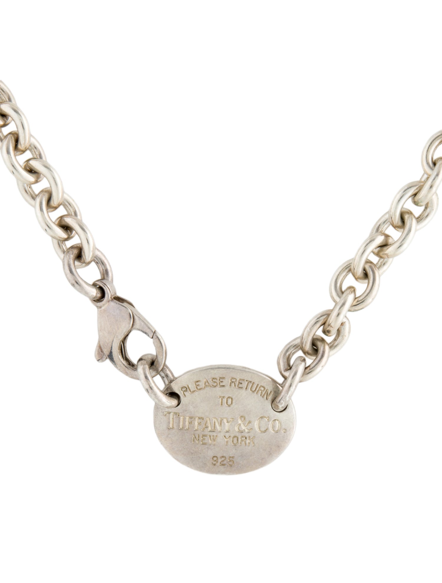 Tiffany & Co. Oval Tag Link Necklace