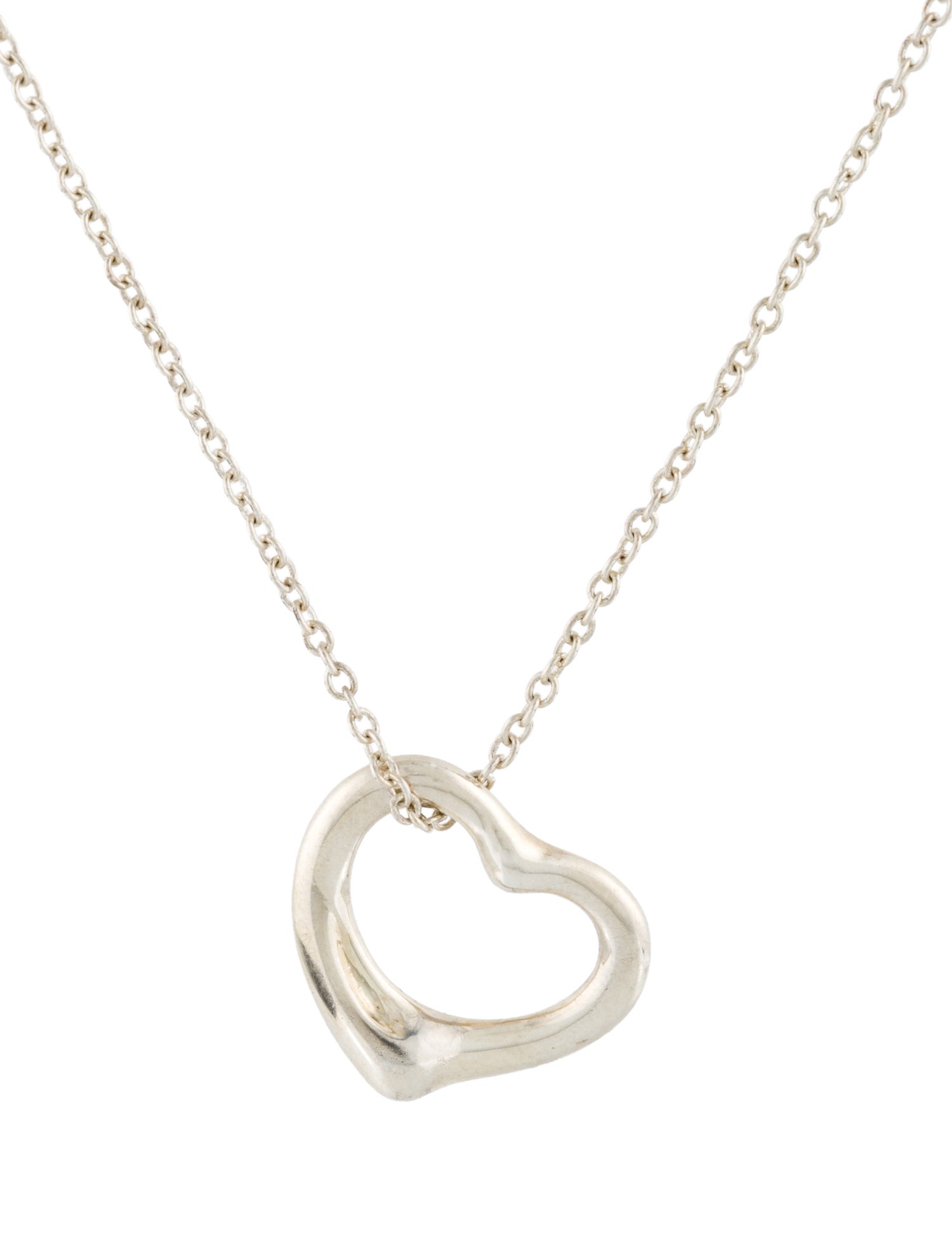 Tiffany & Co. Open Heart Pendant Necklace