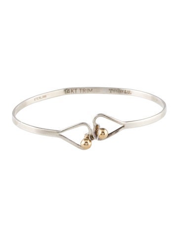 Tiffany & Co. Bangle Vintage Two-Tone Double Heart Bangel Bracelet