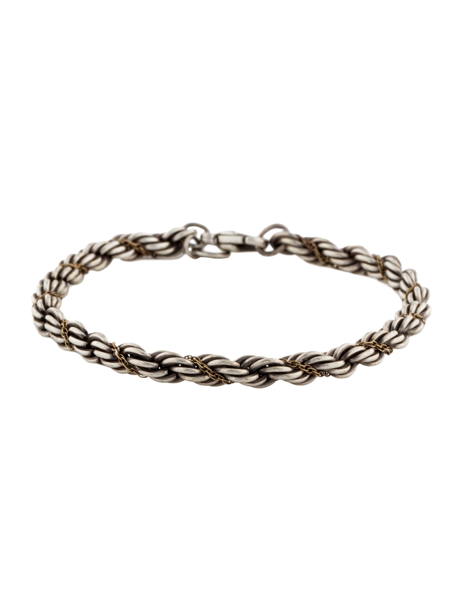 Tiffany & Co. Vintage Two-Tone Rope Chain Bracelet