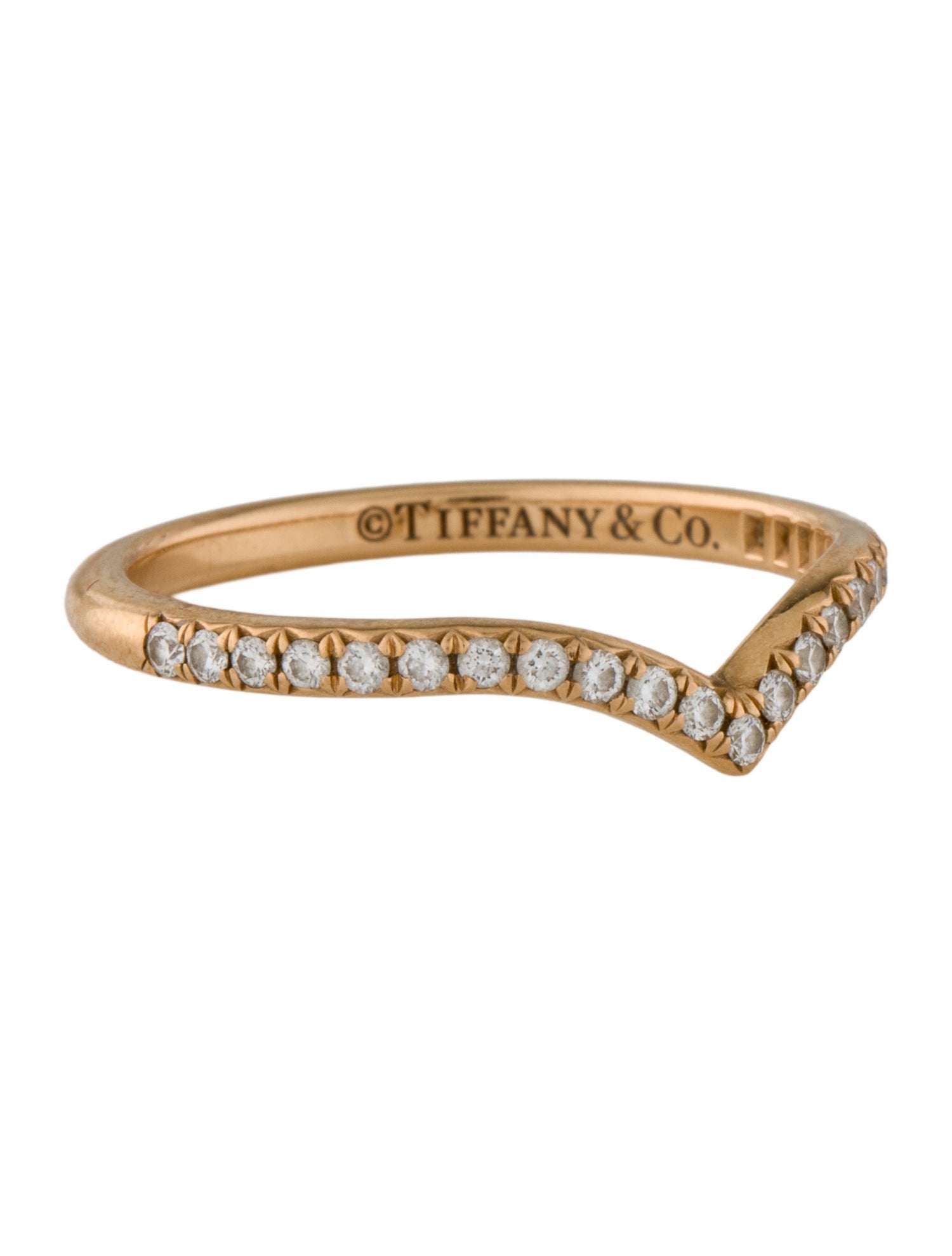 Tiffany & Co. 18K Diamond Soleste V Ring