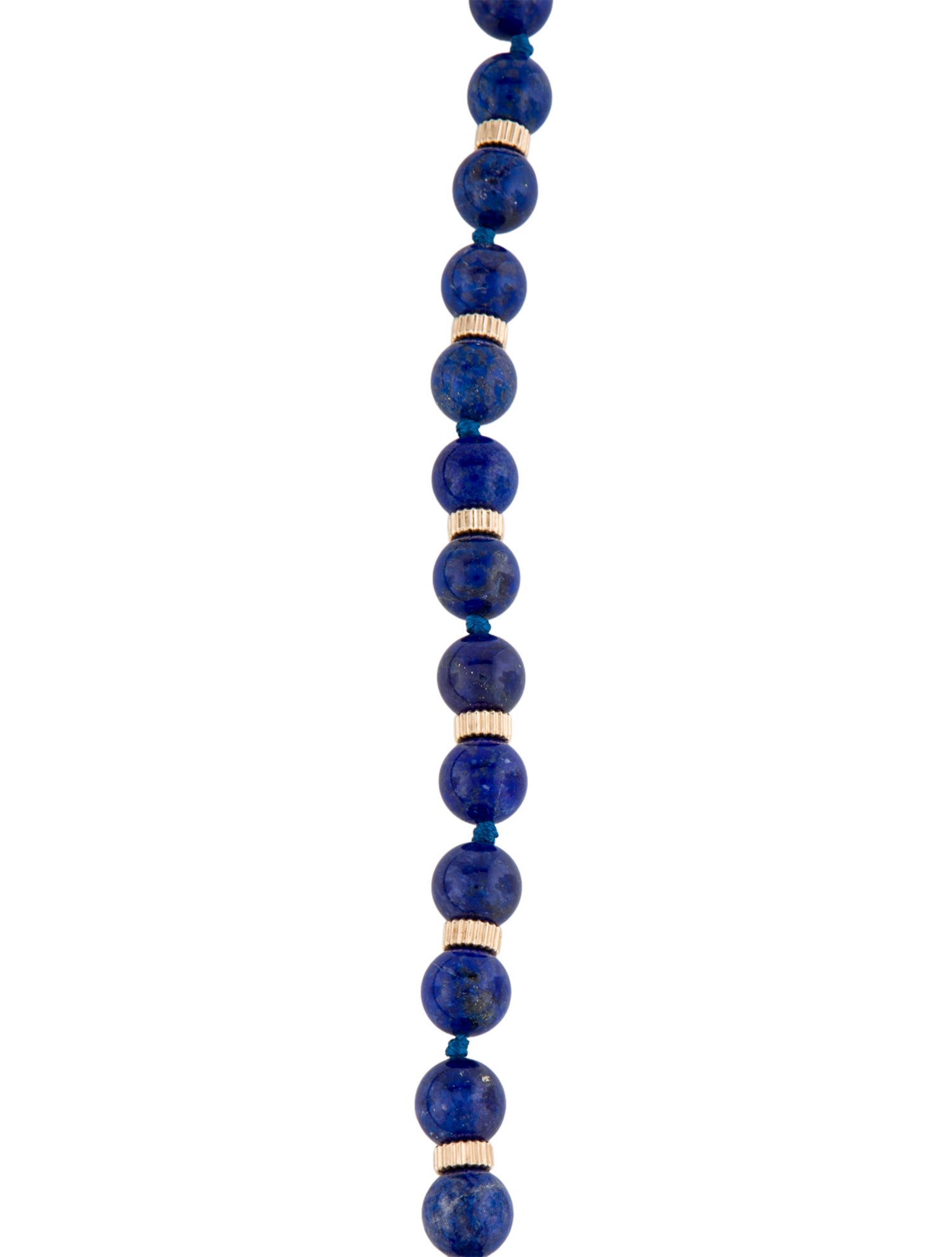 Tiffany & Co. 18K Lapis Lazuli Station Bead Necklace