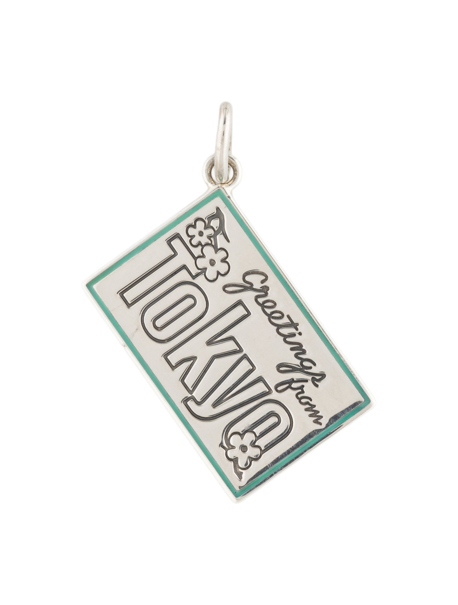 Tiffany & Co. Enamel 'Greetings From Tokyo' Postcard Charm