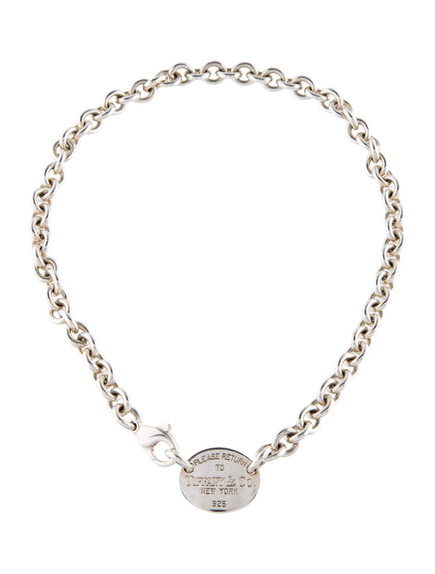 Tiffany & Co. Oval Tag Collar Necklace