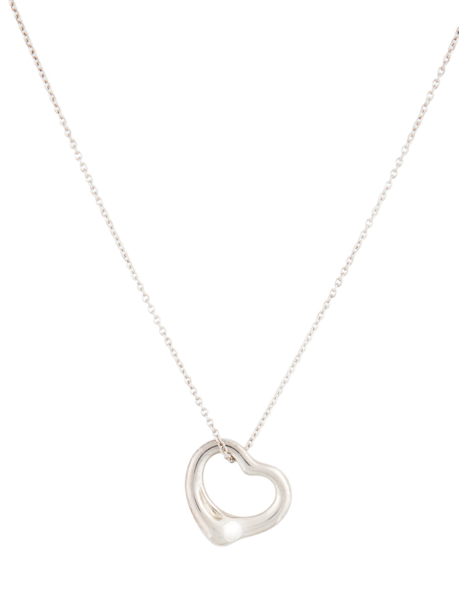 Tiffany & Co. Open Heart Pendant Necklace