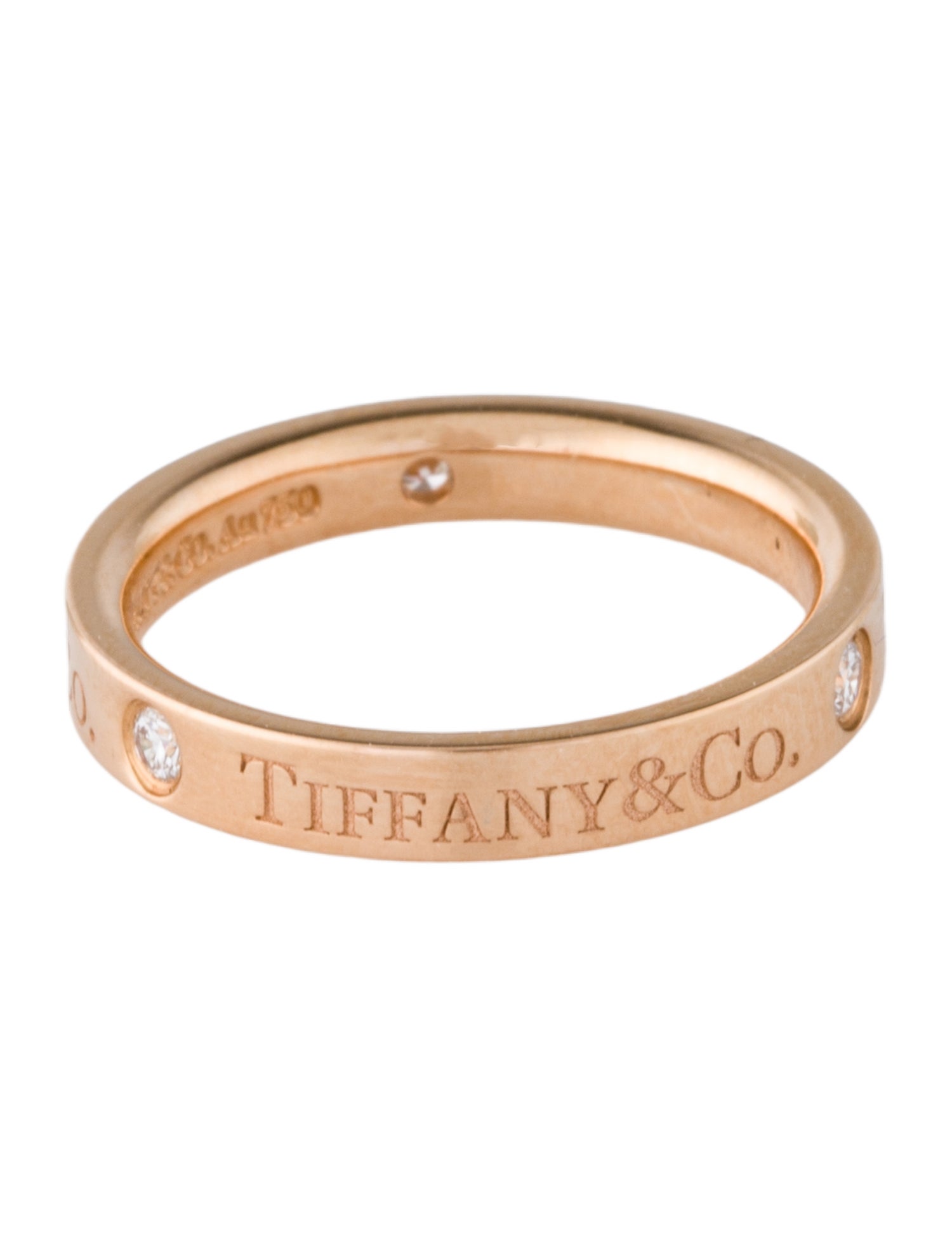 Tiffany & Co. 18K Diamond Logo Band