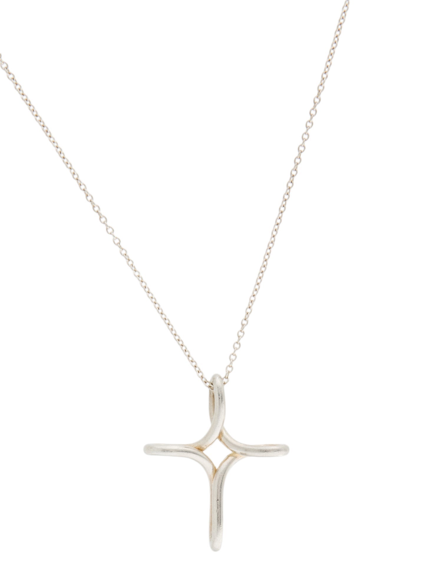 Tiffany & Co. Vintage Infinity Cross Pendant Necklace