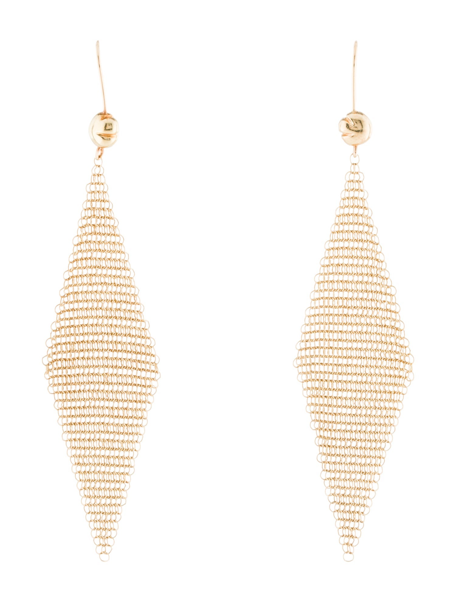 Tiffany & Co. Vintage 18K Mesh Drop Earrings