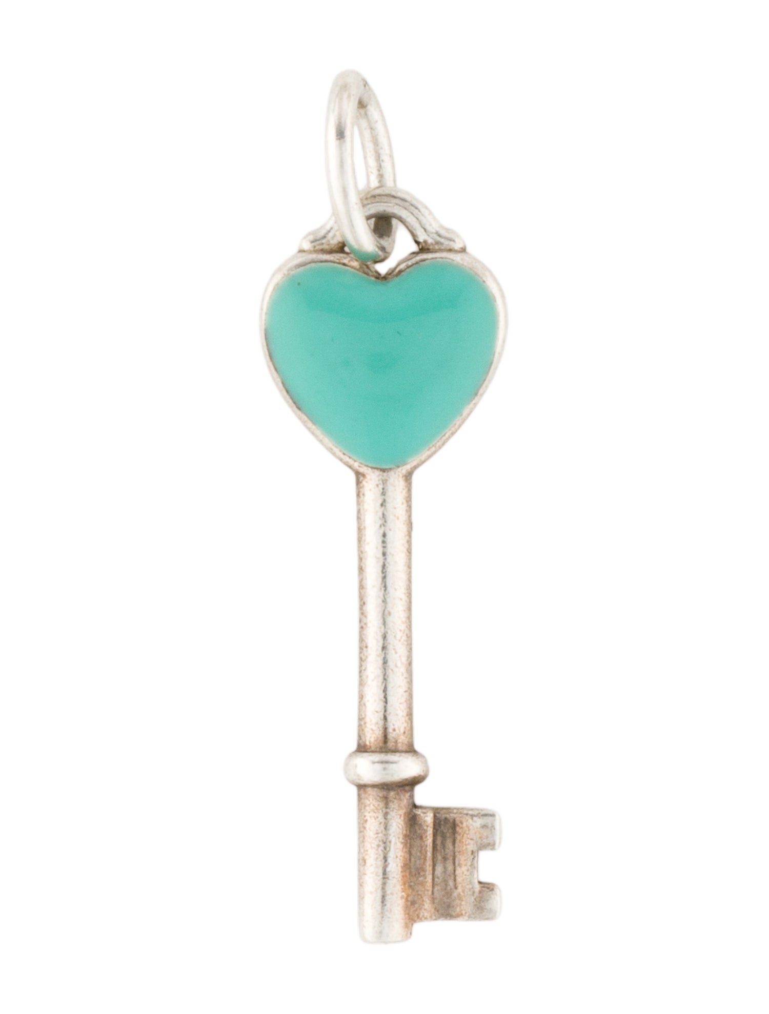 Tiffany & Co. Enamel Heart Key Pendant