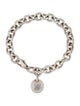 Tiffany & Co. Notes 'E' Initial Charm Round Link Bracelet