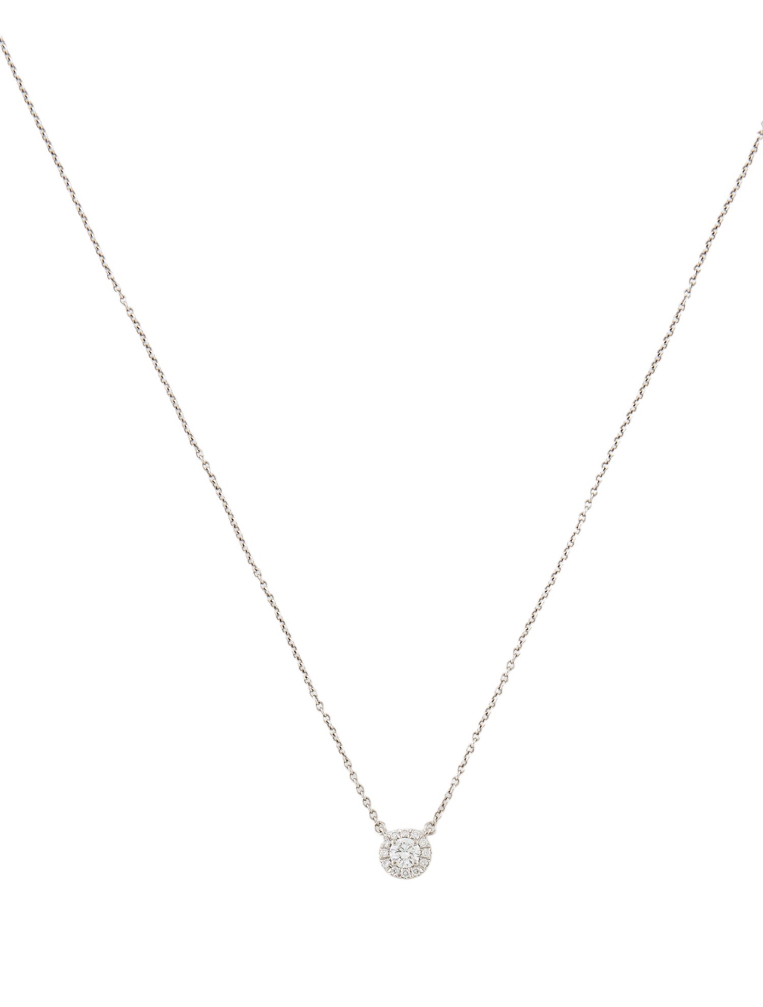 Tiffany & Co. Platinum Diamond Soleste Pendant Necklace