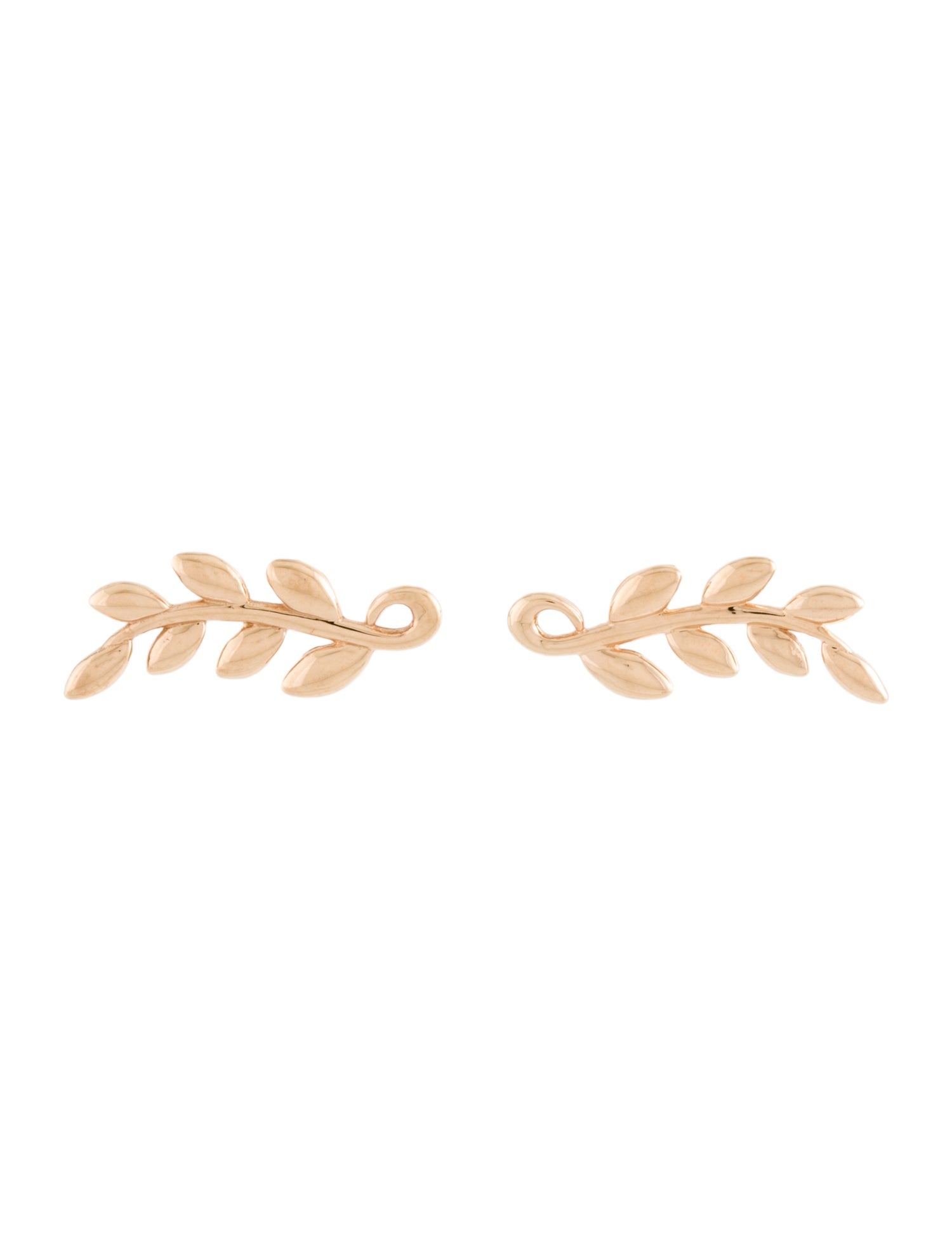Tiffany & Co. 18K Olive Leaf Climber Earrings