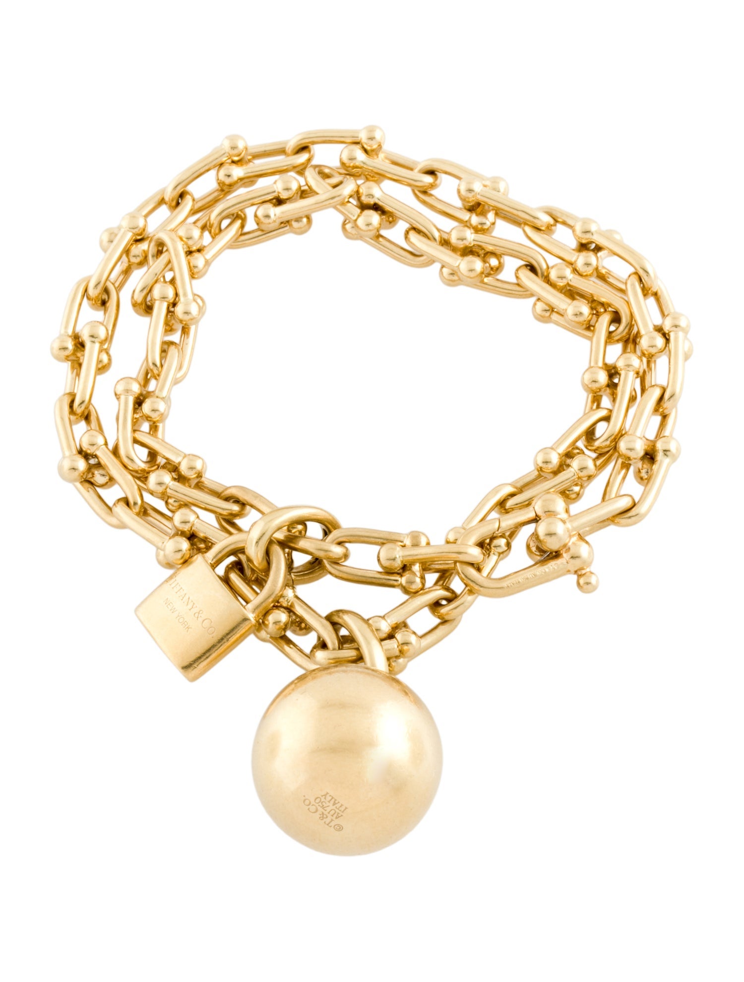 Tiffany & Co. 18K Small Wrap Charm Bracelet