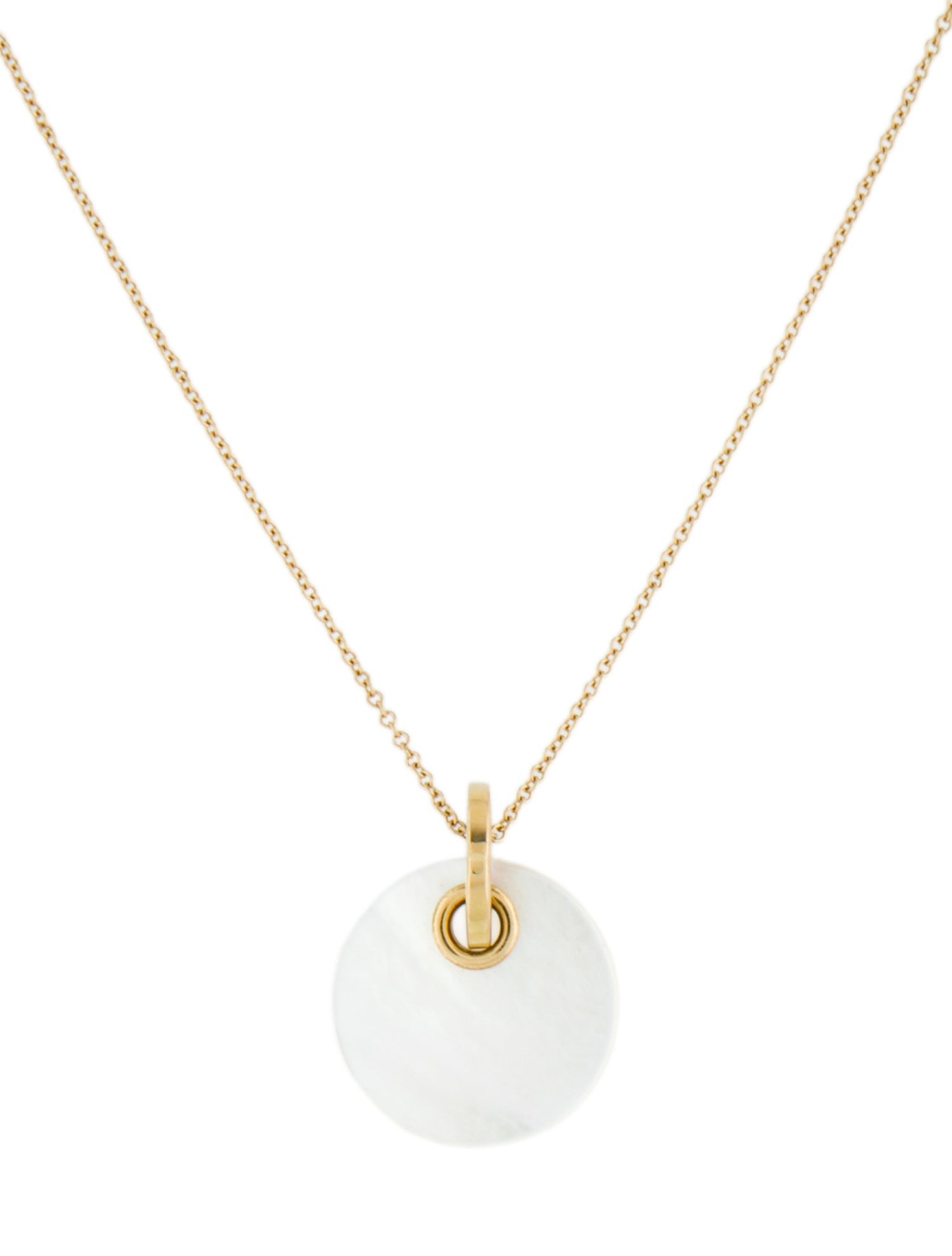 Tiffany & Co. 18K Mother of Pearl Pendant Necklace