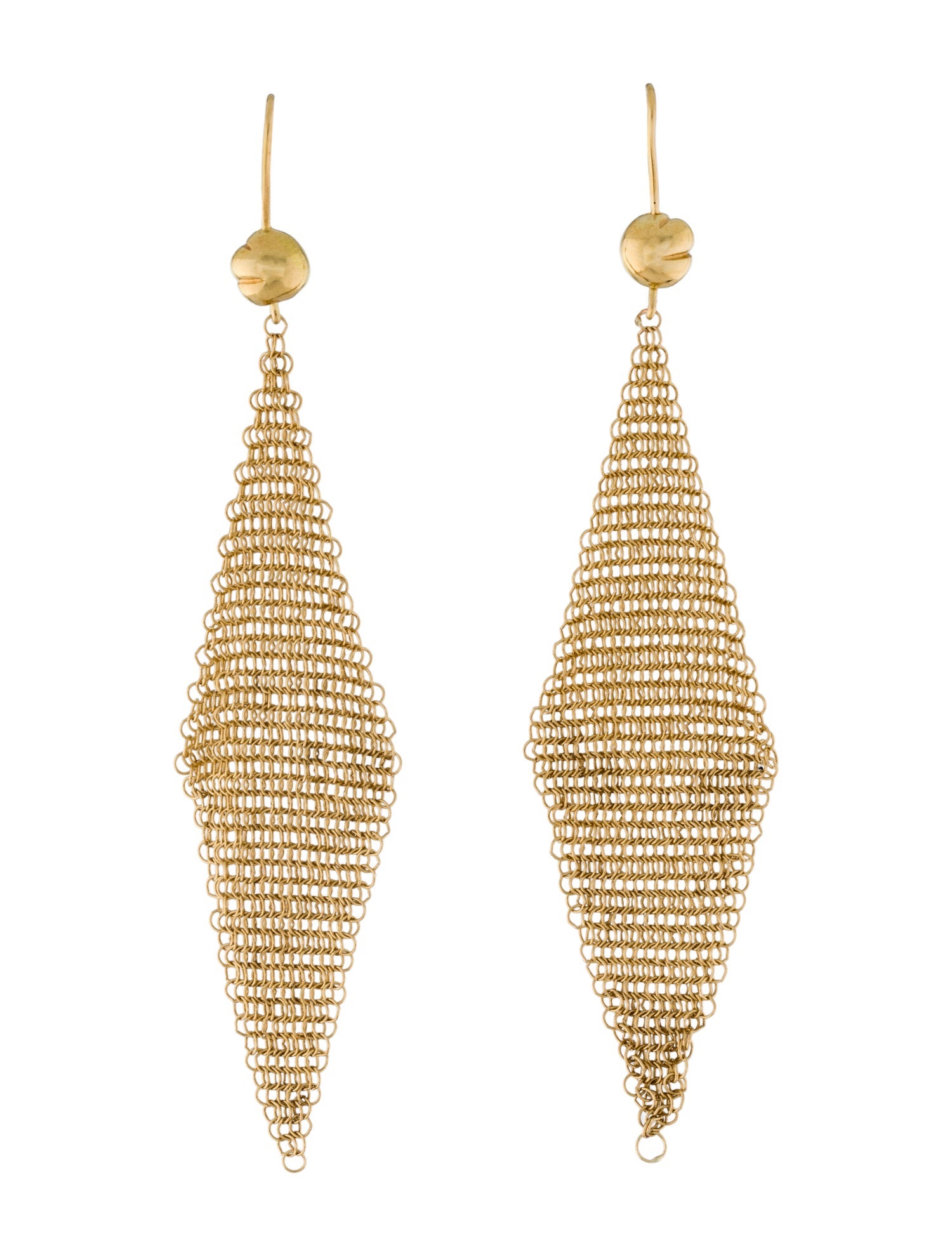 Tiffany & Co. Vintage 18K Mesh Drop Earrings