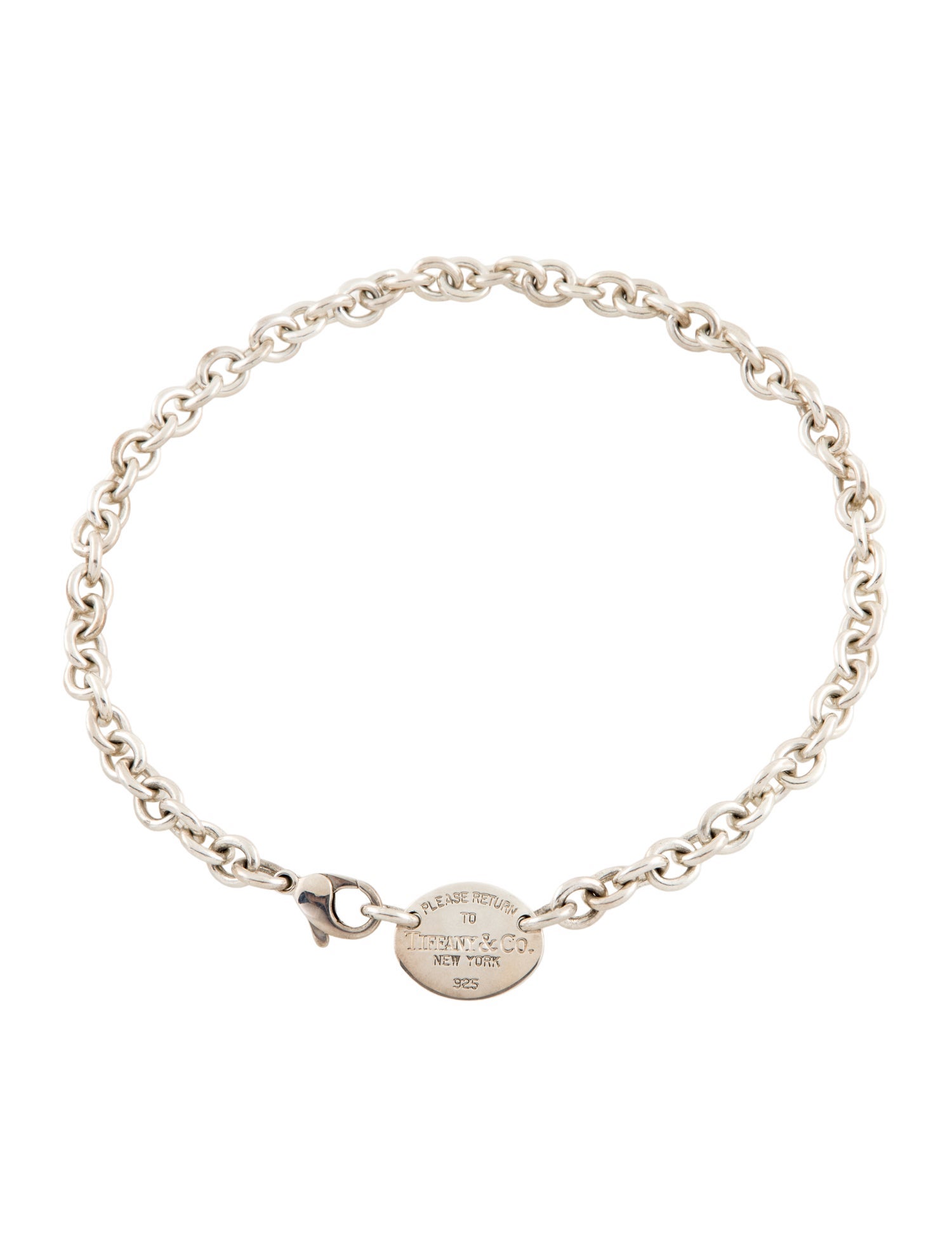 Tiffany & Co. Oval Tag Choker Necklace