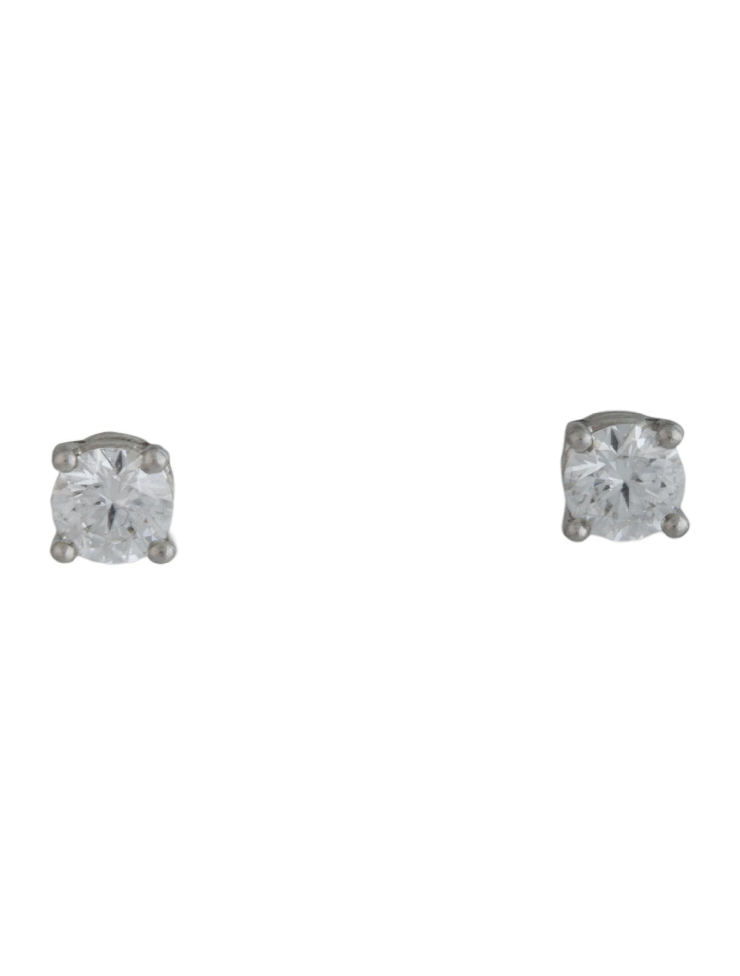 Tiffany & Co. Platinum Solitaire Stud Earrings