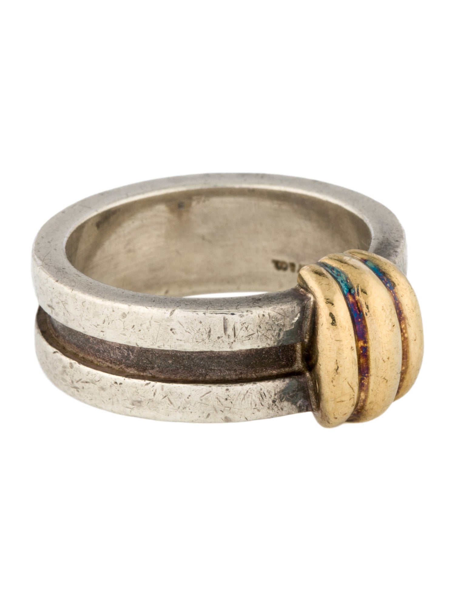 Tiffany & Co. Vintage Two-Tone Groove Cocktail Ring