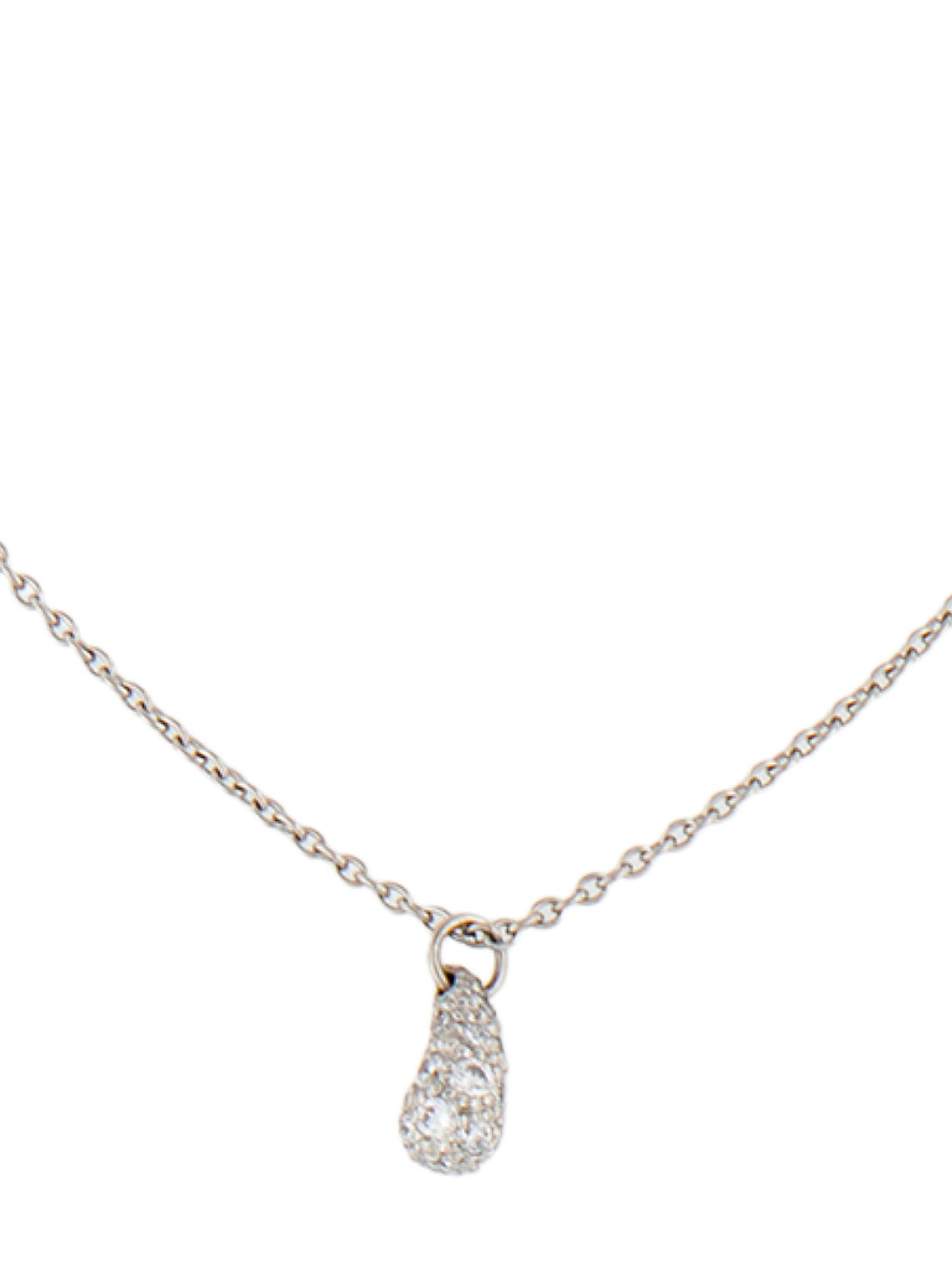 Tiffany & Co. Platinum Diamond Teardrop Pendant Necklace