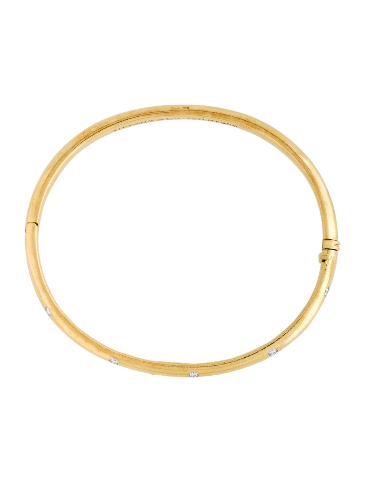 Tiffany & Co. 18K Diamond Etoile Bangle Bracelet