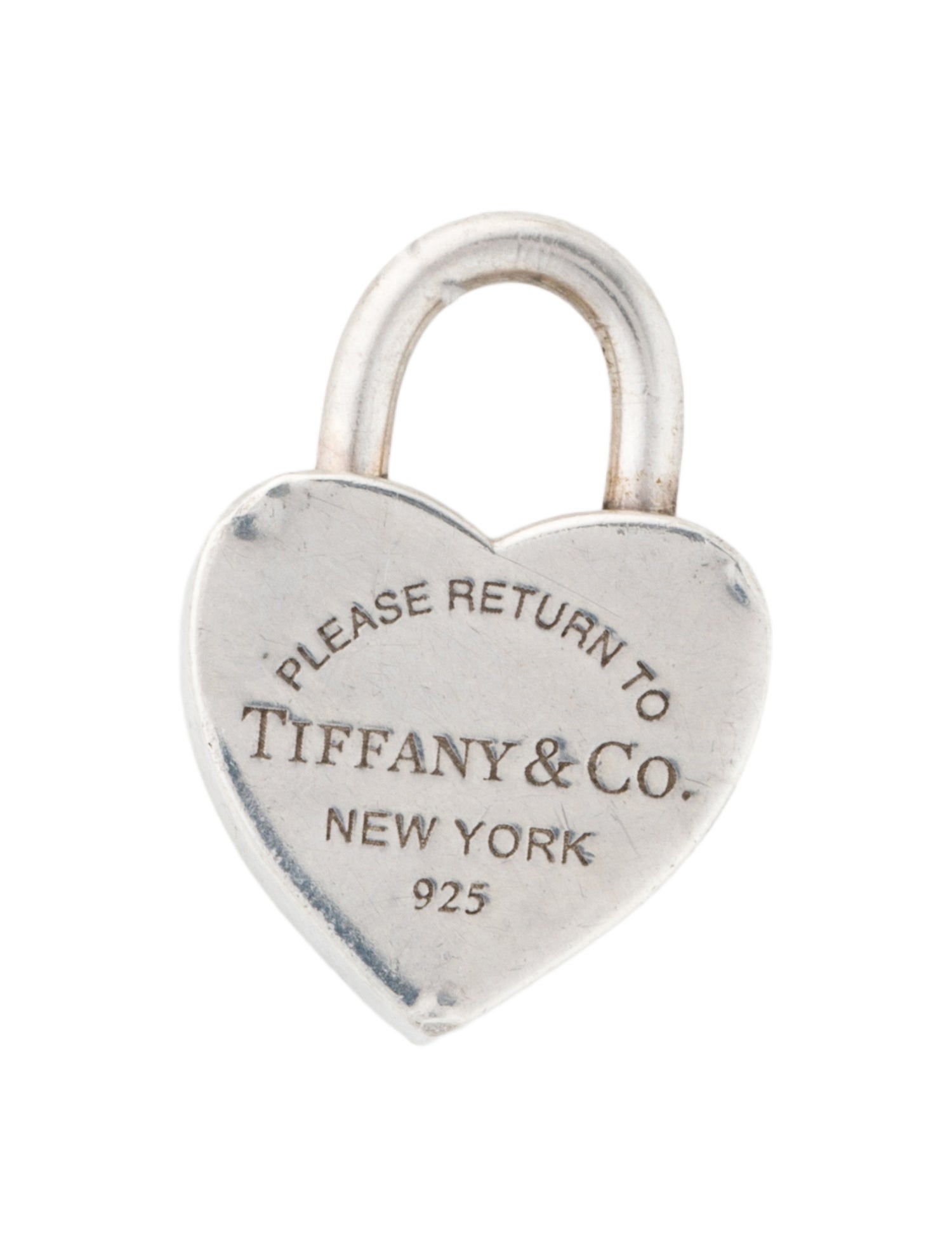 Tiffany & Co. Padlock Heart Tag Pendant Charm