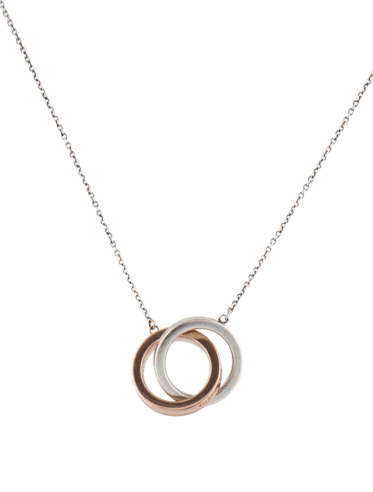 Tiffany & Co. Two-Tone 1837 Interlocking Circles Pendant Necklace