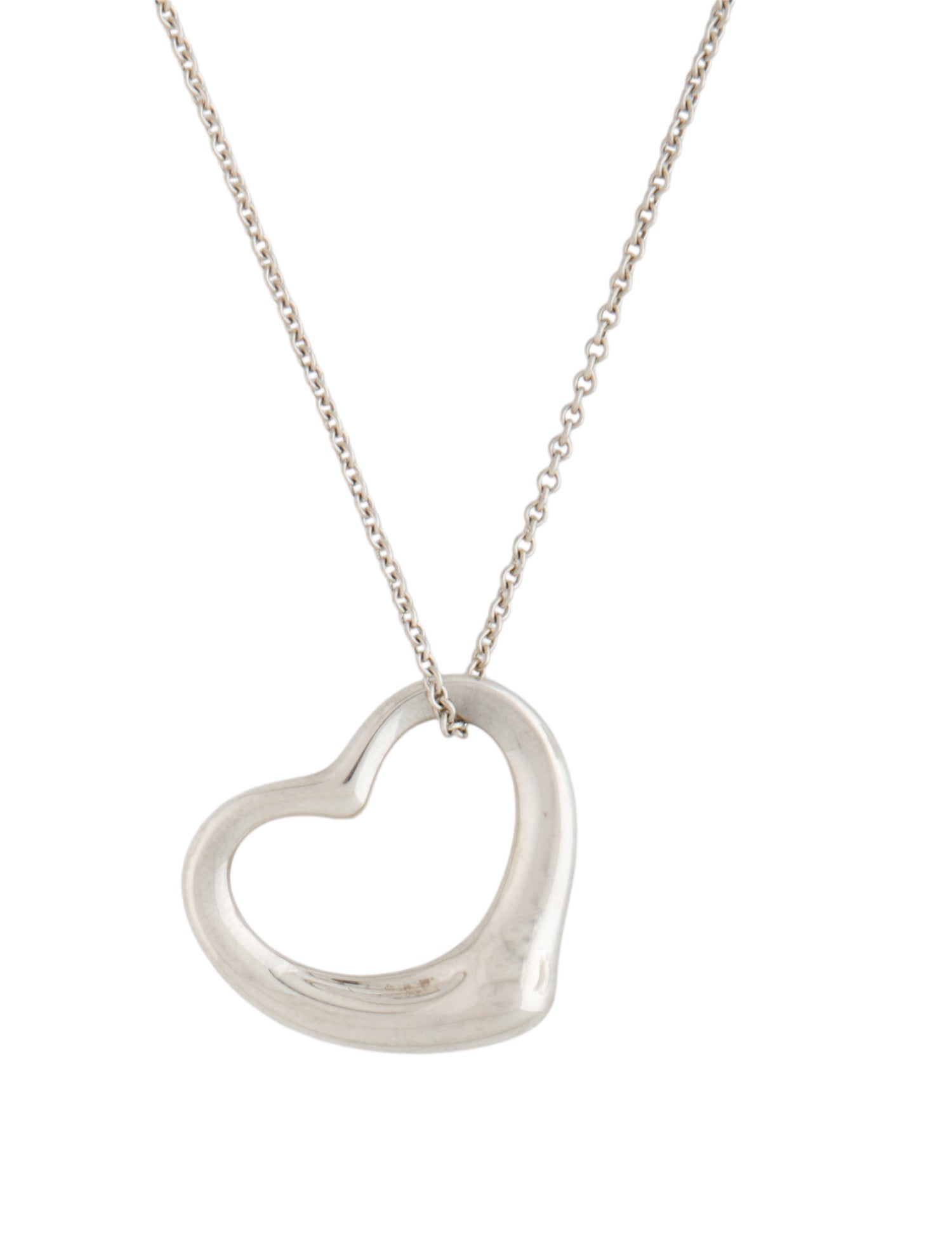 Tiffany & Co. Open Heart Pendant Necklace