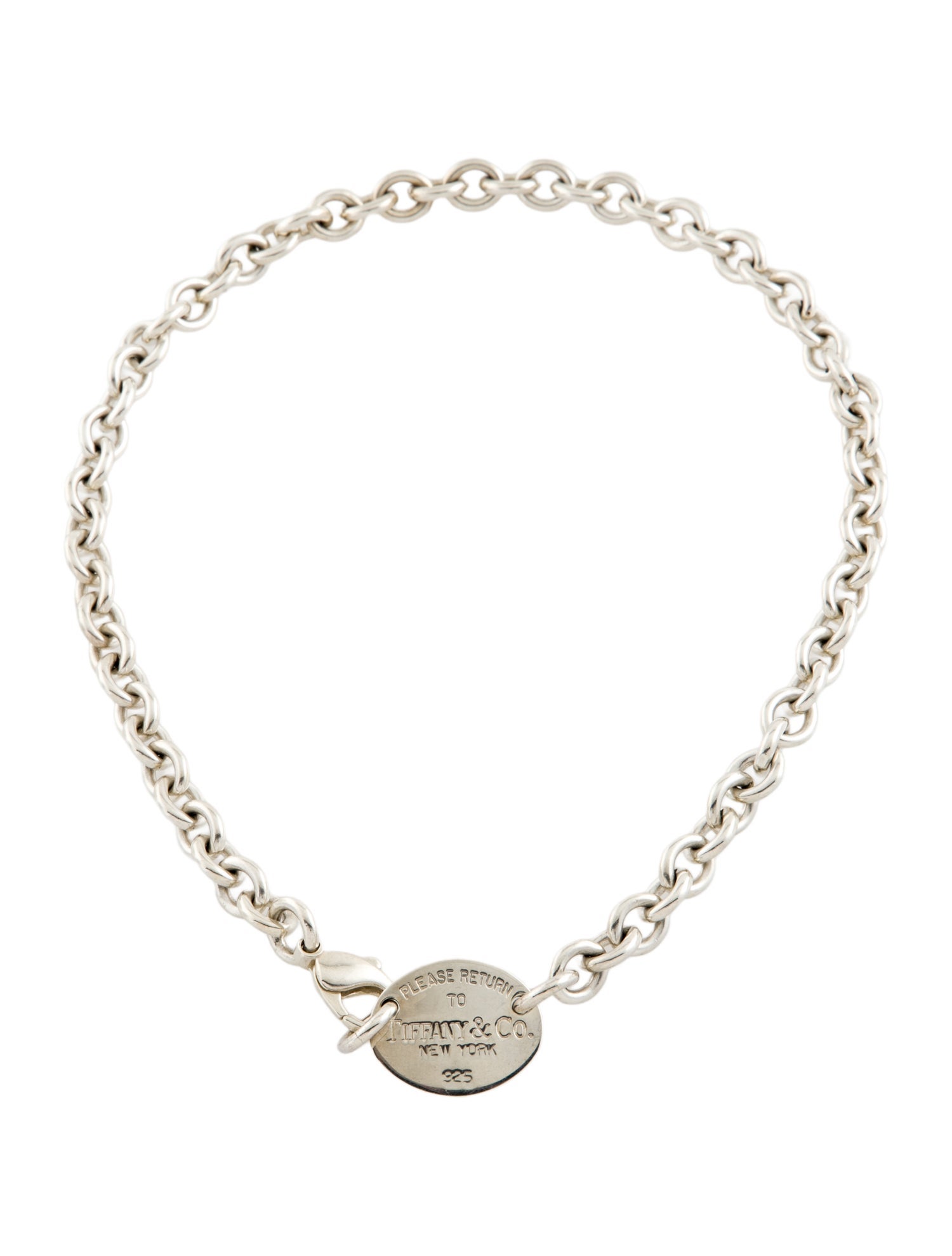 Tiffany & Co. Oval Tag Link Necklace