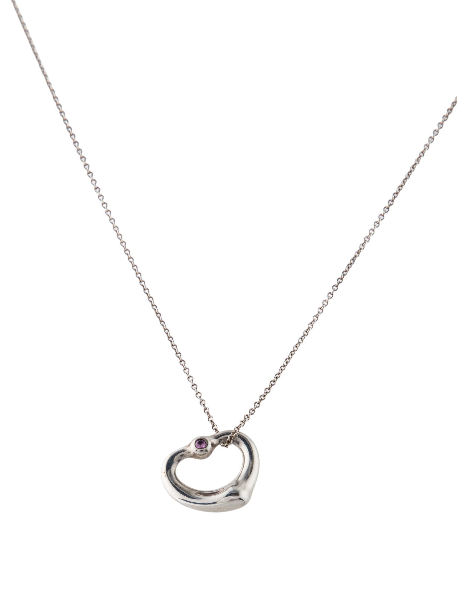 Tiffany & Co. Sapphire Open Heart Pendant