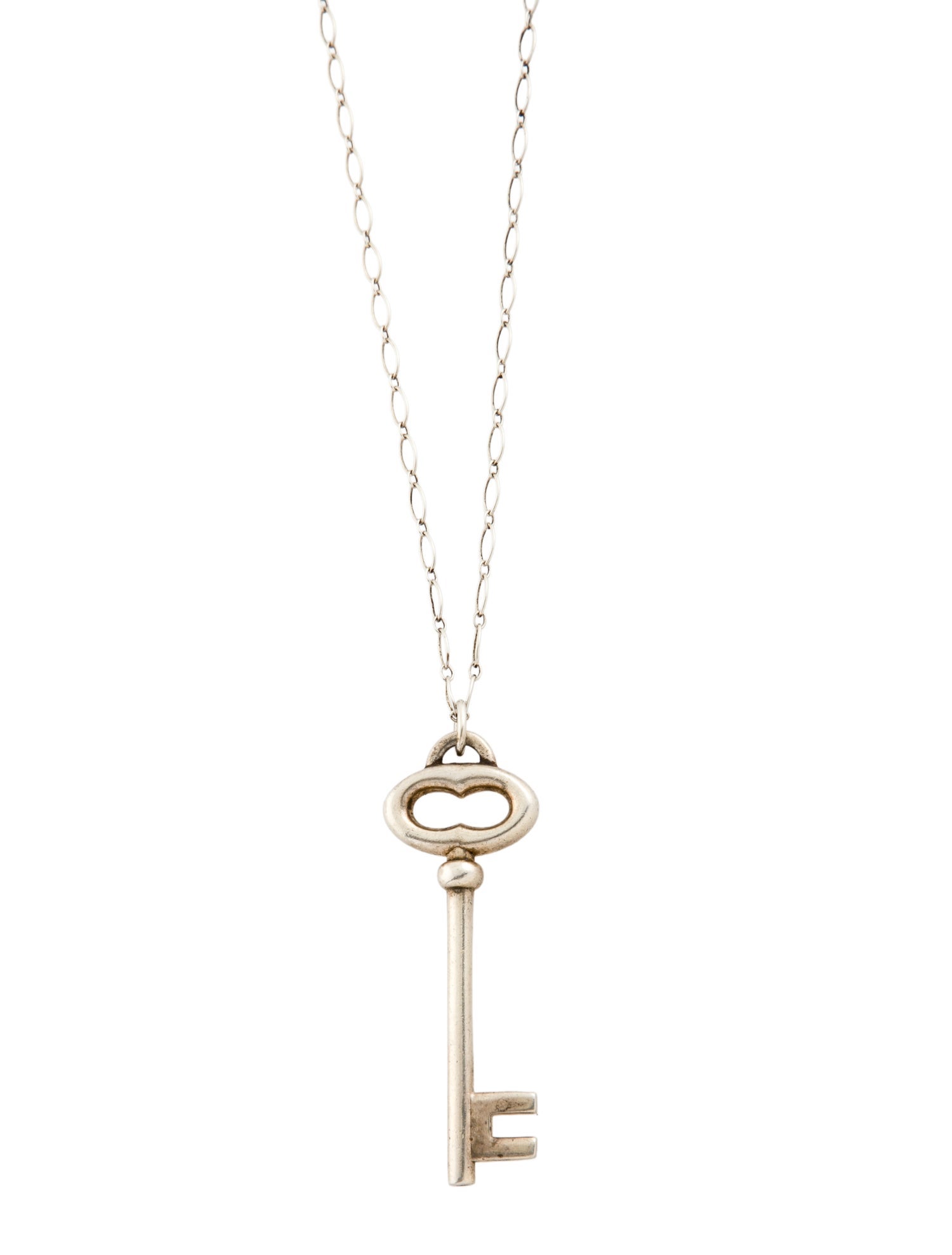 Tiffany & Co. Large Oval Key Pendant Necklace