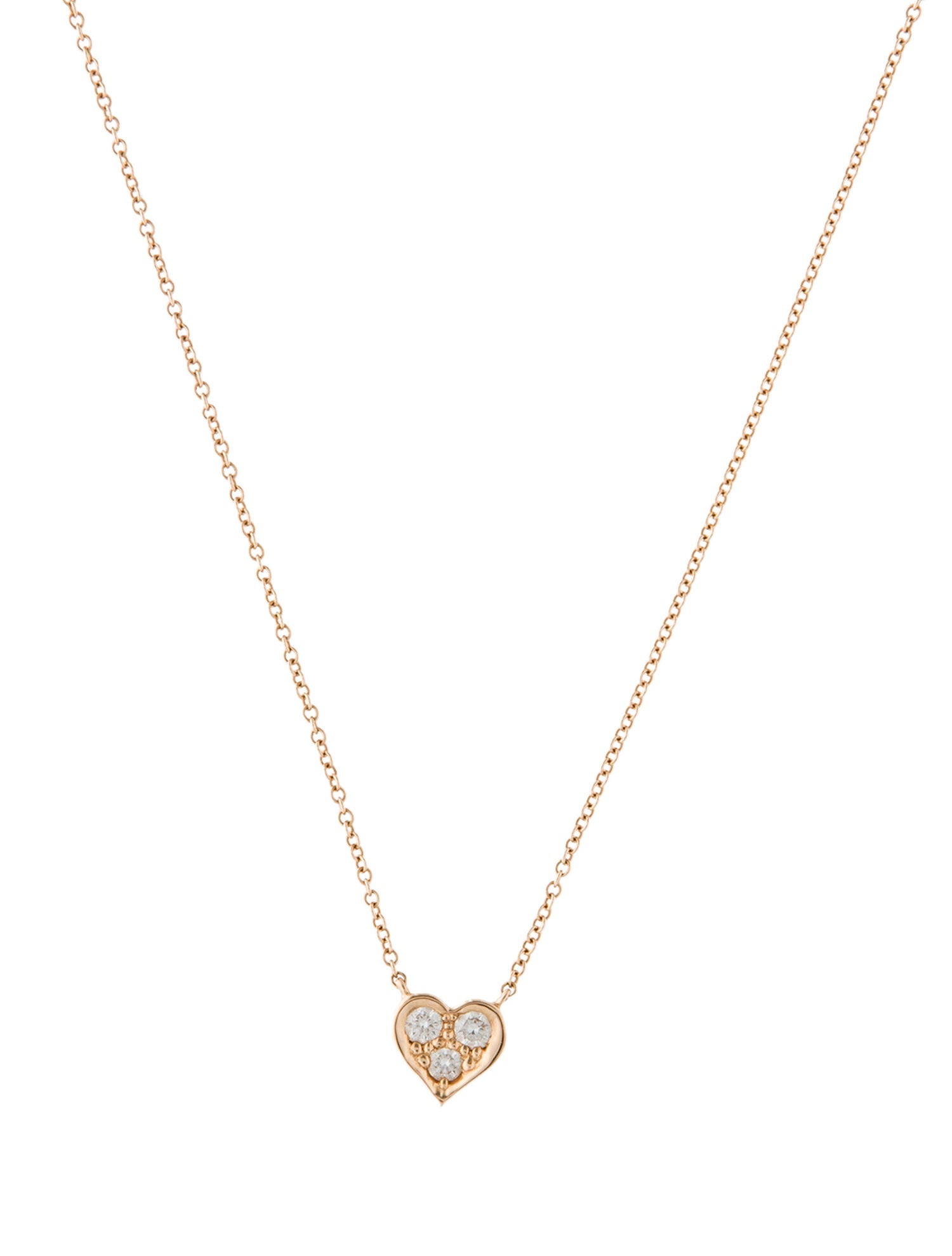 Tiffany & Co. 18K Diamond Heart Pendant Necklace
