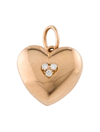 Tiffany & Co. 18K Diamond Heart Locket Pendant