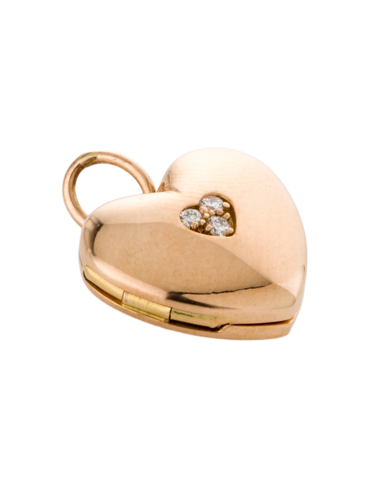 Tiffany & Co. 18K Diamond Heart Locket Pendant