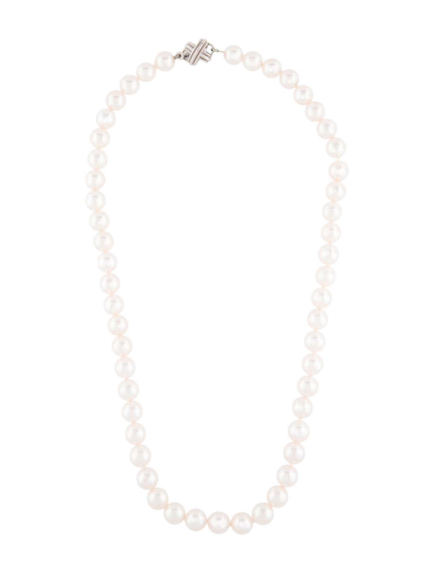 Tiffany & Co. 18K Pearl 'X' Bead Strand Necklace