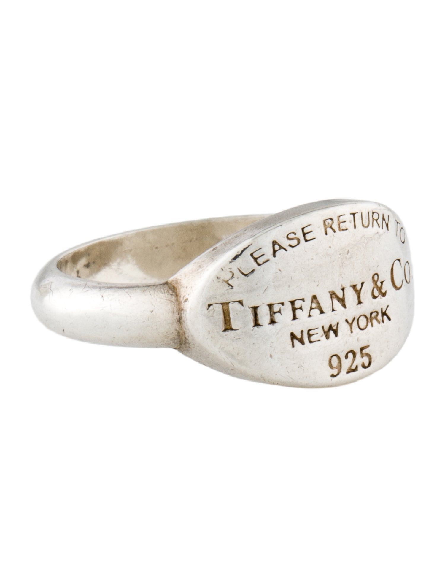 Tiffany & Co. Oval Tag Signet Ring