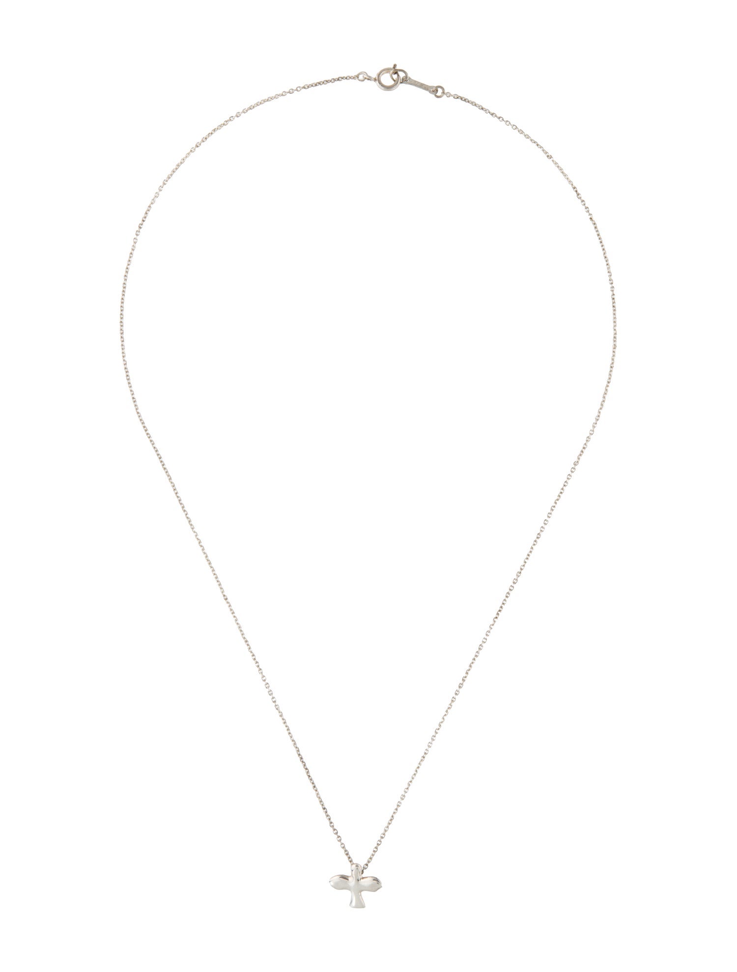 Tiffany & Co. Vintage Dove Bird Pendant Necklace