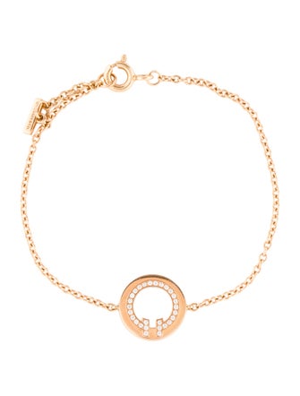 Tiffany 18K Mother of Pearl Diamond Circle Bracelet