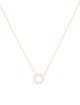 Tiffany & Co. 18K Diamond Mini Open Circle Pendant Necklace