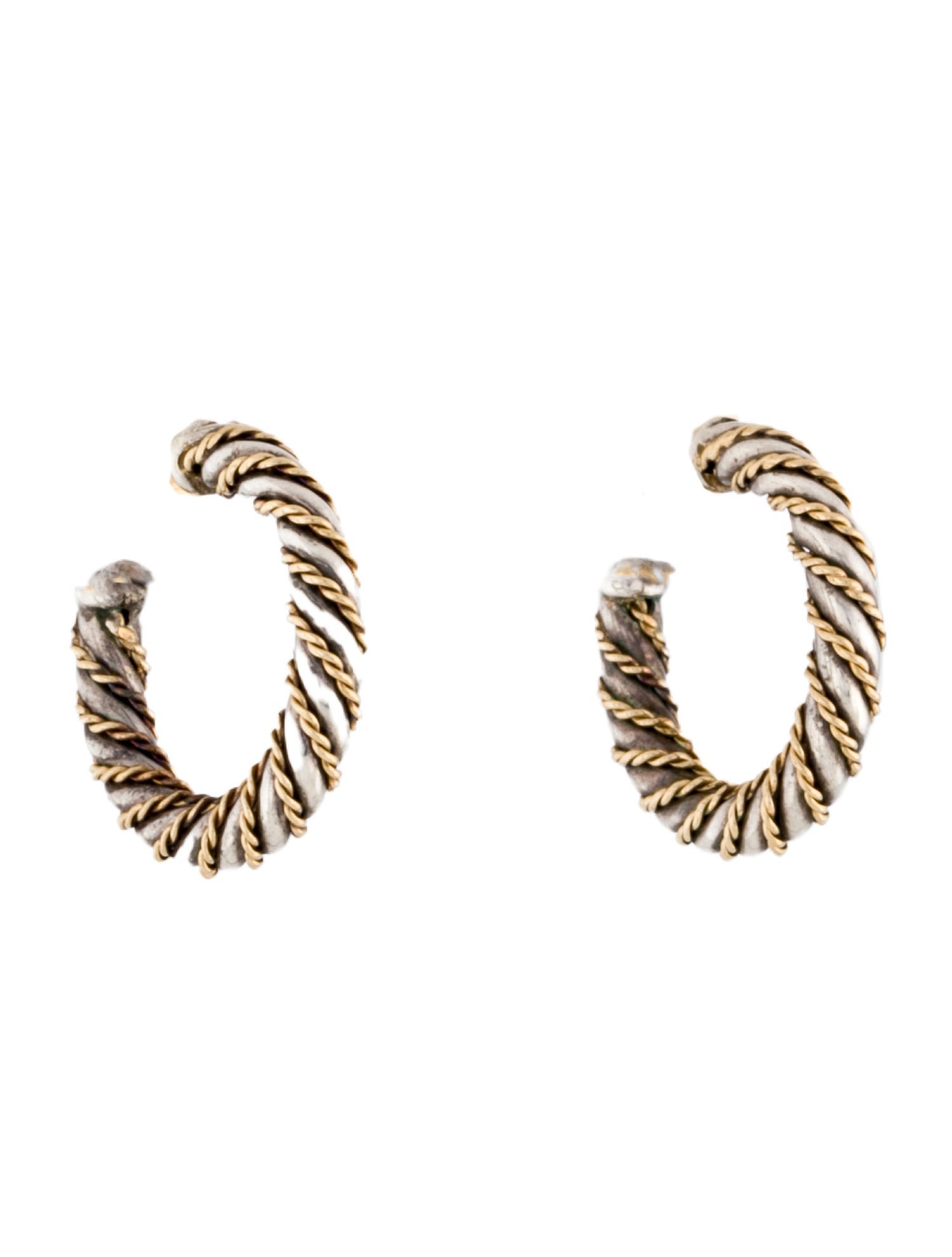 Tiffany & Co. Two-Tone Twisted Hoop Earrings
