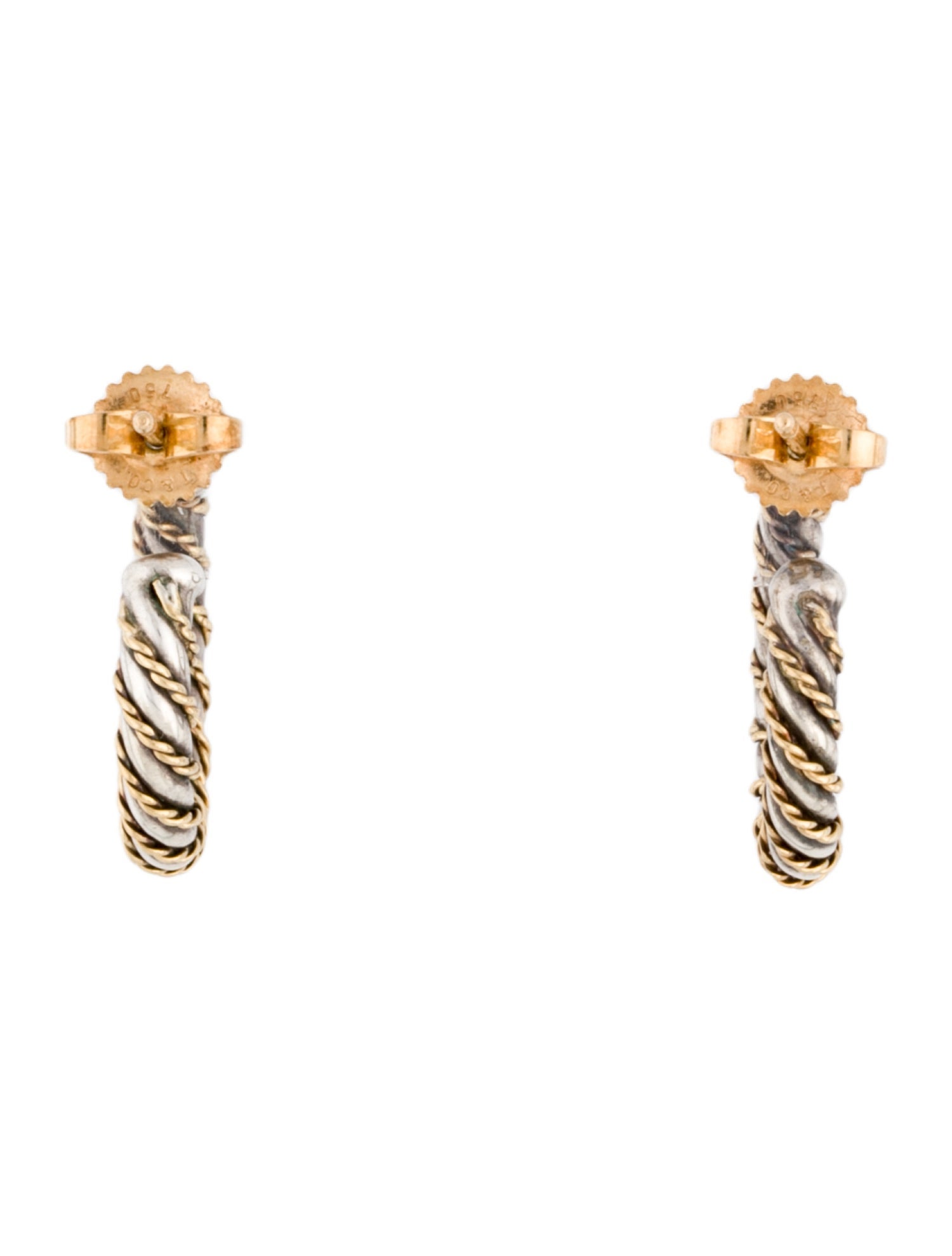 Tiffany & Co. Two-Tone Twisted Hoop Earrings