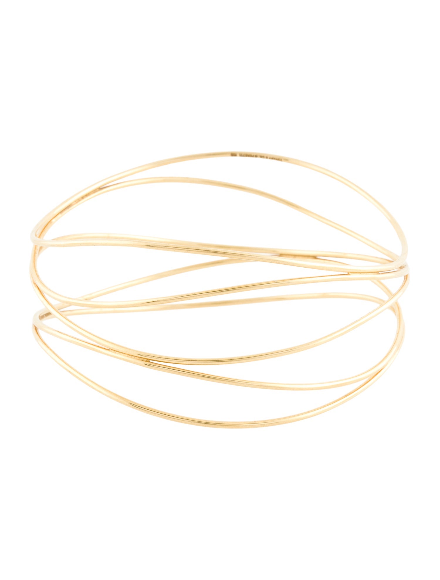 Tiffany & Co. 18K Wave Five-Row Bangle Bracelet