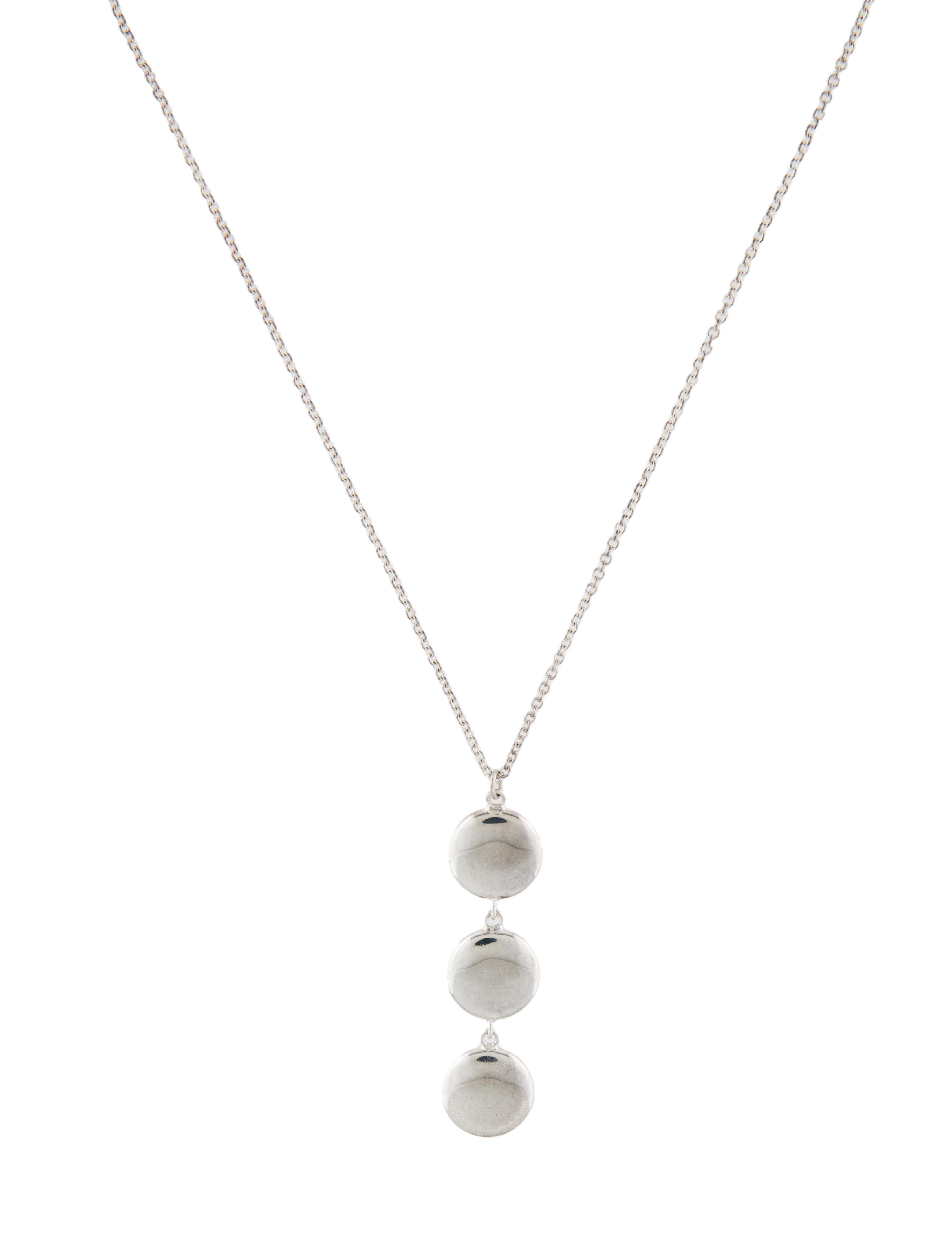 Tiffany & Co. Triple Disc Drop Lavalier Necklace