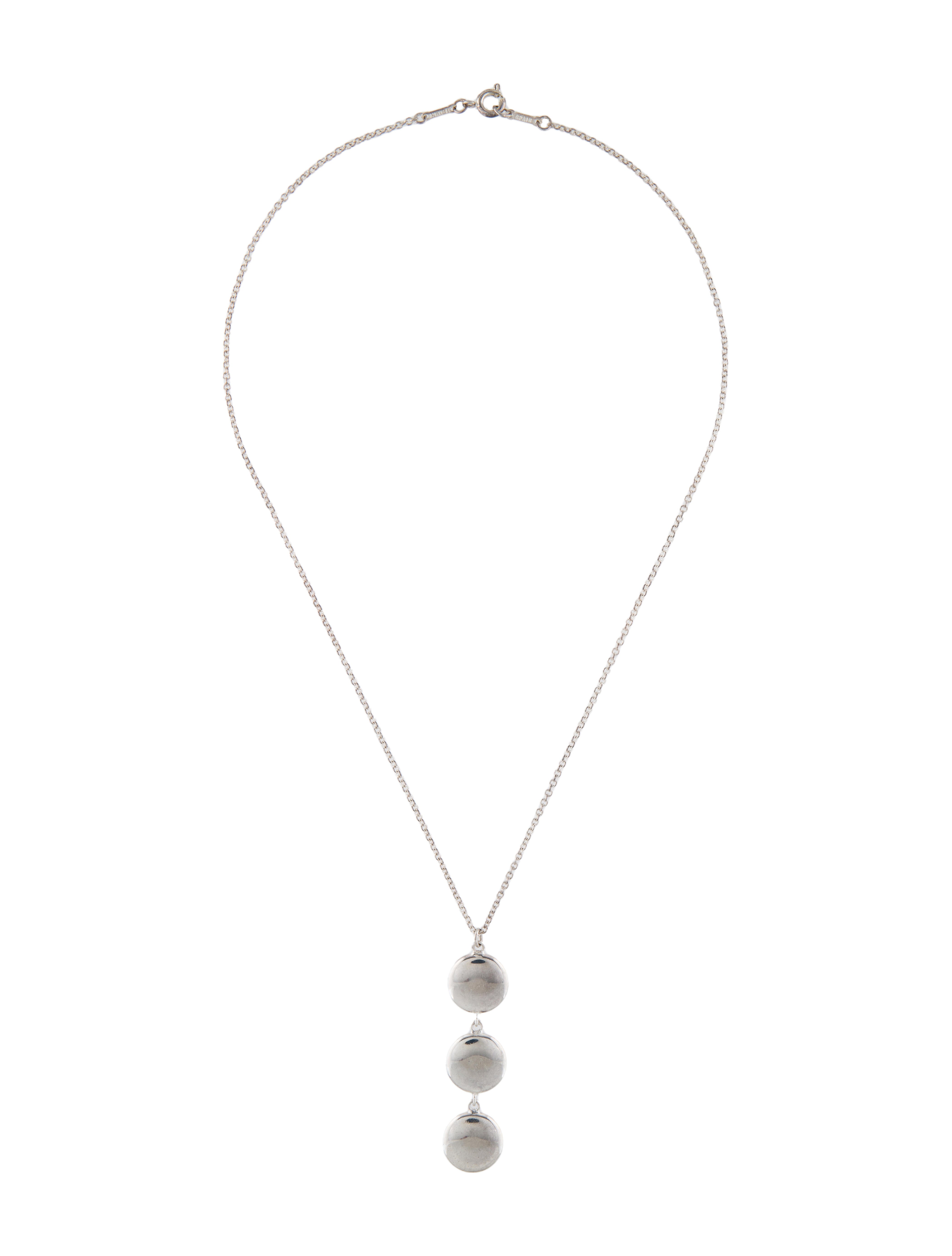 Tiffany & Co. Triple Disc Drop Lavalier Necklace