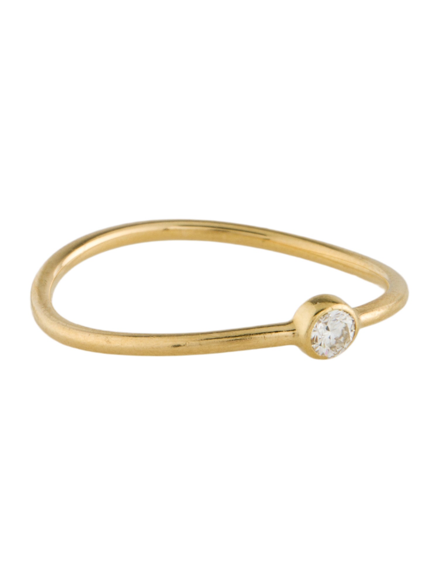 Tiffany & Co. 18K Diamond Wave Single Diamond Ring