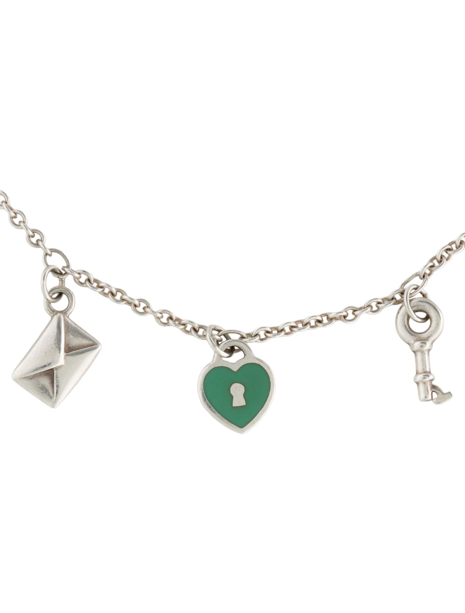 Tiffany & Co. Enamel Love Notes Charm Bracelet