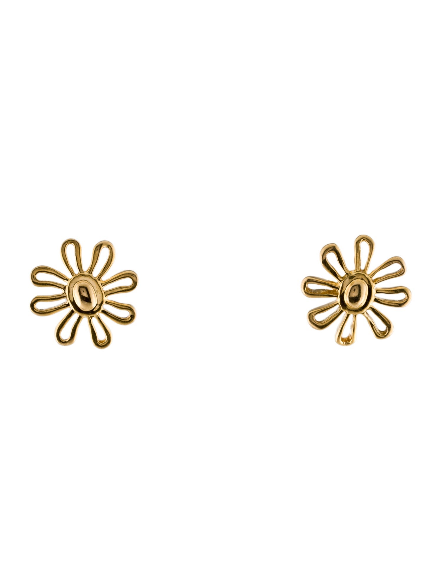 Tiffany & Co. 18K Vintage Daisy Flower Stud Earrings